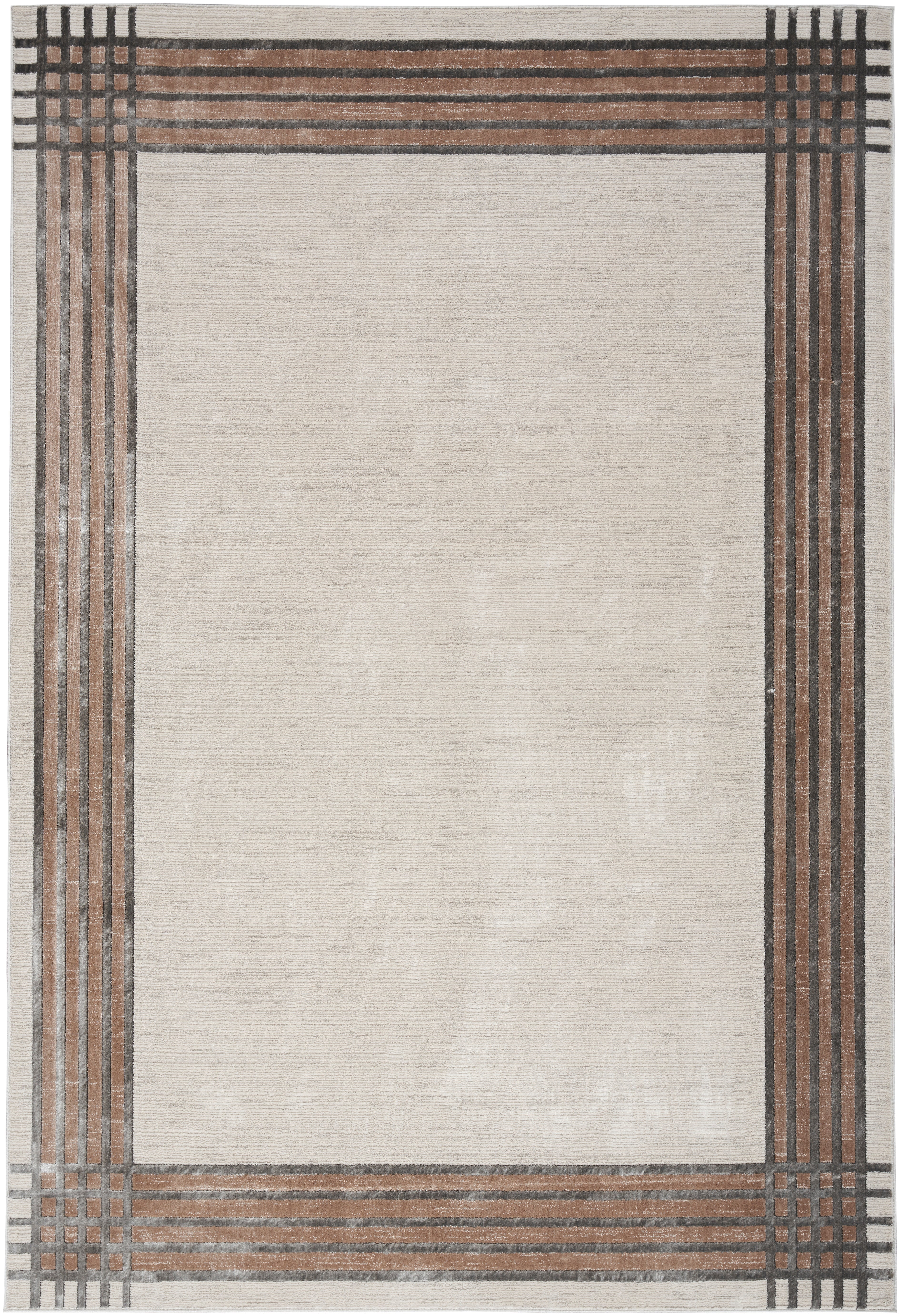 Nourison Desire DSR01 Ivory/Silver Brown Large Rectangle Rug